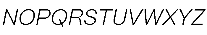 Mori Variable Light Italic Font UPPERCASE