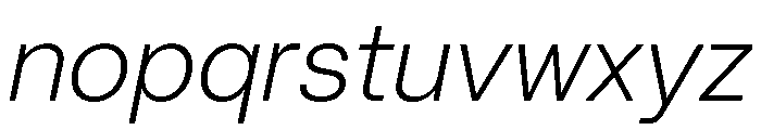 Mori Variable Light Italic Font LOWERCASE