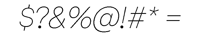 Mori Variable Thin Italic Font OTHER CHARS