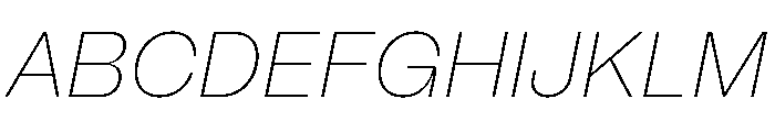 Mori Variable Thin Italic Font UPPERCASE