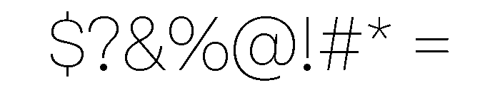 Mori Variable Thin Font OTHER CHARS