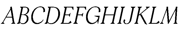 Morion LightItalic Font UPPERCASE