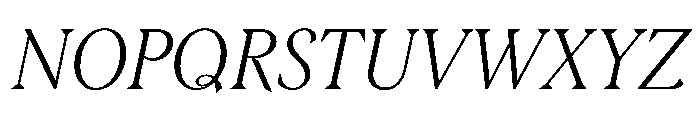 Morion LightItalic Font UPPERCASE