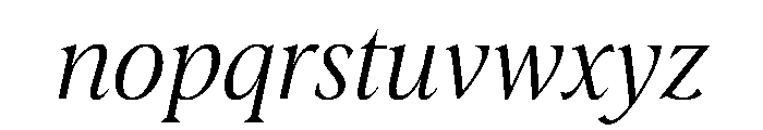 Morion LightItalic Font LOWERCASE