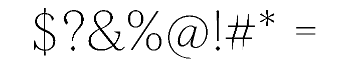 Morion Thin Font OTHER CHARS