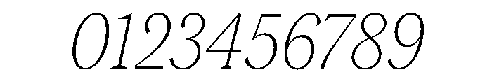 Morion ThinItalic Font OTHER CHARS