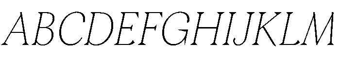 Morion ThinItalic Font UPPERCASE