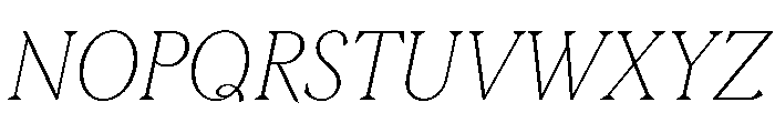 Morion ThinItalic Font UPPERCASE