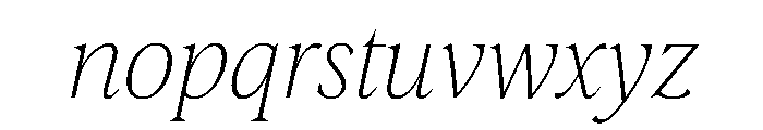 Morion ThinItalic Font LOWERCASE