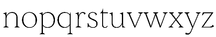 Morion Thin Font LOWERCASE