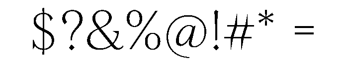 Morion UltraLight Font OTHER CHARS