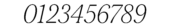 Morion UltraLightItalic Font OTHER CHARS