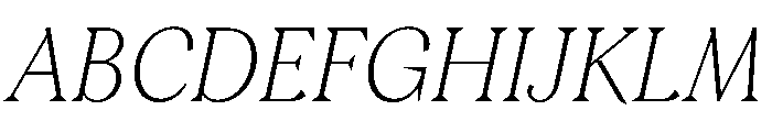 Morion UltraLightItalic Font UPPERCASE