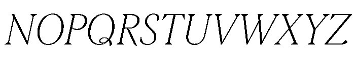 Morion UltraLightItalic Font UPPERCASE