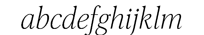 Morion UltraLightItalic FONT
