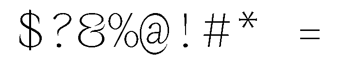 MottiMono Thin Font OTHER CHARS