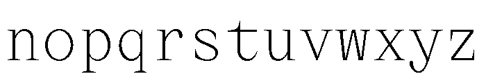 MottiMono Thin Font LOWERCASE