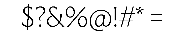 Moulin Thin Font OTHER CHARS
