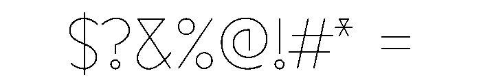 Movement DirectThin Instance Font OTHER CHARS