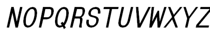 MonoCondensed Book Oblique Font UPPERCASE