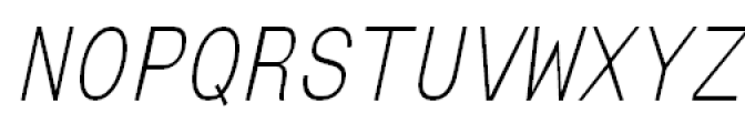 MonoCondensed Light Oblique Font UPPERCASE