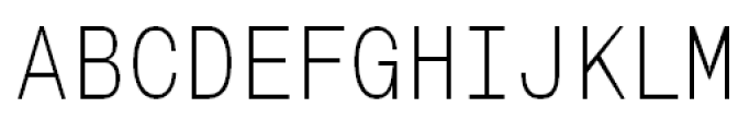 MonoCondensed Light Font UPPERCASE