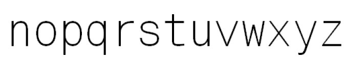 MonoCondensed Light Font LOWERCASE