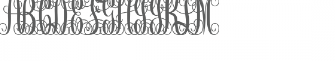 monogram elaborate script - compass Font UPPERCASE