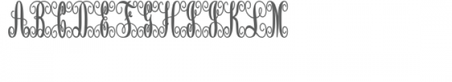 monogram elaborate script - compass Font LOWERCASE