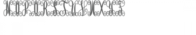 monogram elaborate script - compass Font LOWERCASE