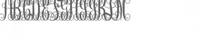 monogram elaborate script - snow princess Font UPPERCASE