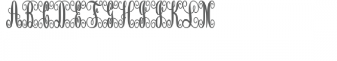 monogram elaborate script - snow princess Font LOWERCASE