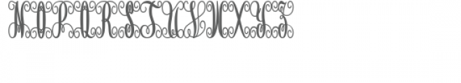 monogram elaborate script - snow princess Font LOWERCASE