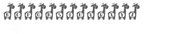 monogram giraffe font Font LOWERCASE