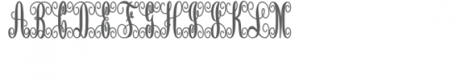 monogram script petal circle Font LOWERCASE