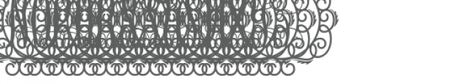 monogram script wire frame Font UPPERCASE