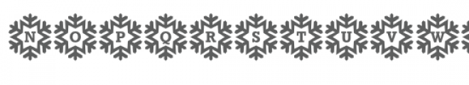 monogram snowflakes font Font UPPERCASE
