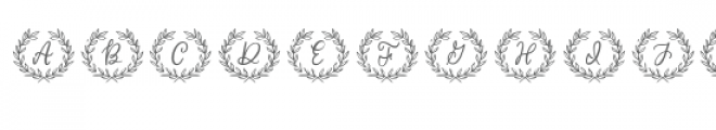 monogram wreath font Font LOWERCASE