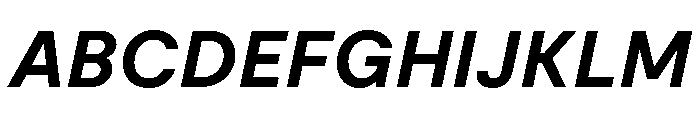 Moderat Bold Italic Font UPPERCASE