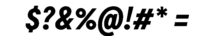 Moderat Condensed Extra Bold Italic Font OTHER CHARS