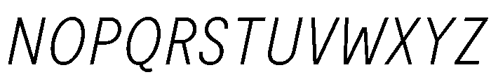 Moderat Condensed Extra Light Italic Font UPPERCASE