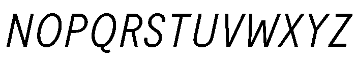 Moderat Condensed Light Italic Font UPPERCASE