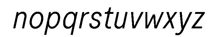 Moderat Condensed Light Italic Font LOWERCASE