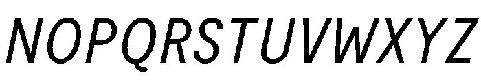 Moderat Condensed Regular Italic Font UPPERCASE
