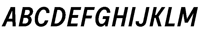 Moderat Condensed Semi Bold Italic Font UPPERCASE
