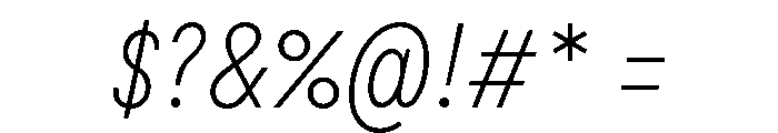 Moderat Condensed Thin Italic Font OTHER CHARS