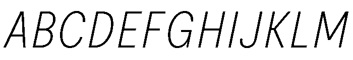 Moderat Condensed Thin Italic Font UPPERCASE