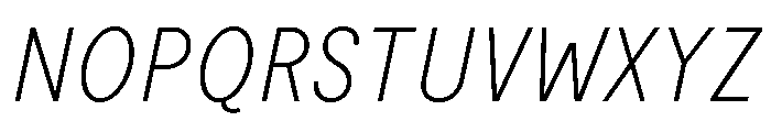 Moderat Condensed Thin Italic Font UPPERCASE