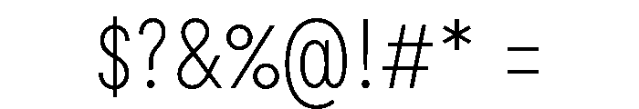 Moderat Condensed Thin Font OTHER CHARS