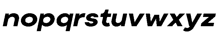 Moderat Extended Extra Bold Italic Font LOWERCASE